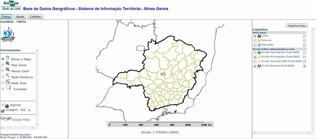 Sistema de informação e gestão territorial para suporte a cadeia produtiva do leite no Estado de Minas Gerais - Image 1