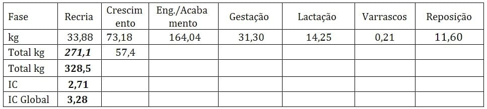 Quantificação do consumo de alimento por fase de produção. Importância relativa sobre o custo de produção - Image 3