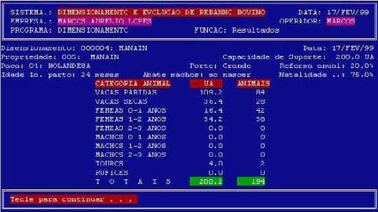 Desenvolvimento de um sistema computacional para dimensionamento e evolução de rebanhos bovinos - Image 10