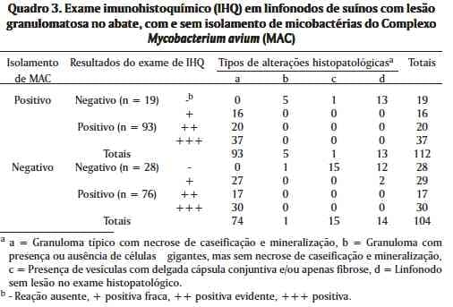 Linfadenite granulomatosa em suínos: linfonodos afetados e diagnóstico patológico da infecção causada por agentes do Complexo Mycobacterium avium - Image 6