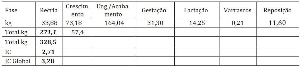 Quantificação do consumo de alimento por fase de produção. Importância relativa sobre o custo de produção - Image 3