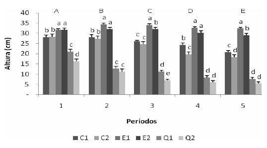 Altura do dossel, massa e composição morfológica da forragem de plantas forrageiras pastejadas por frangos - Image 1