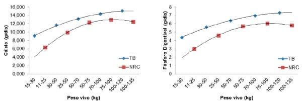 Comparação das exigências nutricionais para suínos machos castrados recomendadas pelas Tabelas Brasileiras (2011) e pelo NRC (2012) - Image 5