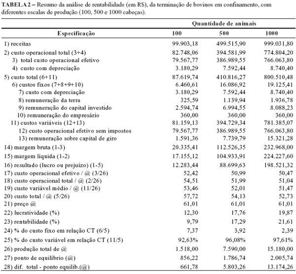 Efeito da escala de produção na rentabilidade da terminação de bovinos de corte em confinamento - Image 2