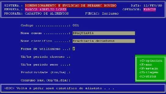 Desenvolvimento de um sistema computacional para dimensionamento e evolução de rebanhos bovinos - Image 6