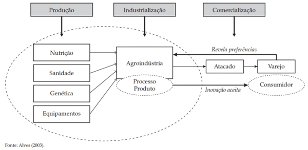 Figura 2. Principais elos geradores de inovações na cadeia da avicultura