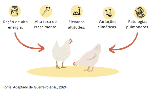 Figura 2. Fatores que podem desencadear a síndrome ascítica