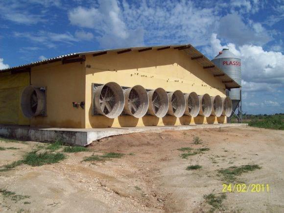 Vista dos exaustores.