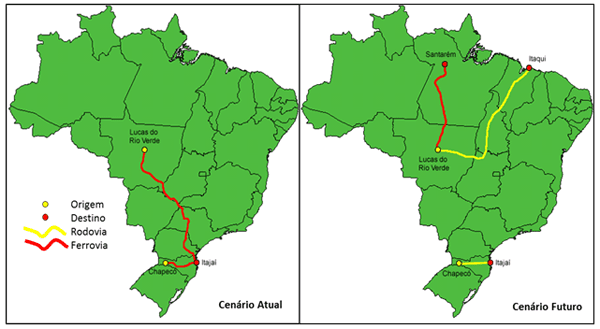 Cenários futuros da infraestrutura de transporte e seus impactos na competitividade das exportações de carne suína e nas suas emissões de gases de efeito estufa - Image 1