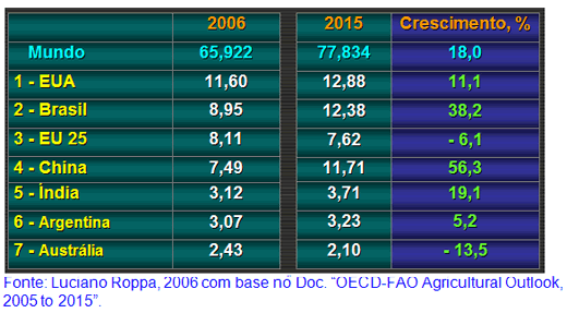 Perspectivas da produção Mundial de carnes, 2007 a 2015 - Image 12