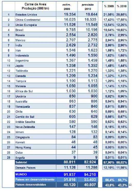 Visão Preliminar do Segmento Avícola Internacional em 2010 - Image 7