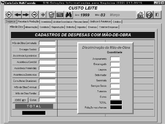 Custo Leite para Windows: Software de Controle de Custos para a Pecuária Leiteira - Image 1