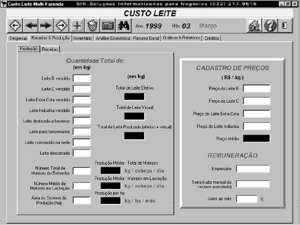 Custo Leite para Windows: Software de Controle de Custos para a Pecuária Leiteira - Image 2